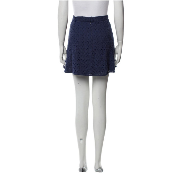 Reformation Mini Eyelet Skirt Size XL Blue - Picture 3 of 3